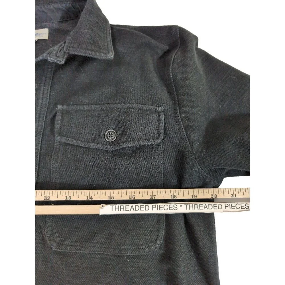 J Crew Knit Goods NY Pullover Shirt‎ Women M Black Long Sleeve Casual Chore Barn